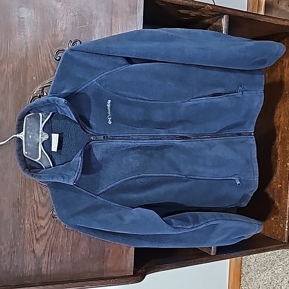 Columbia Fleece Zip-up Jacket Navy Blue Women's Size Small